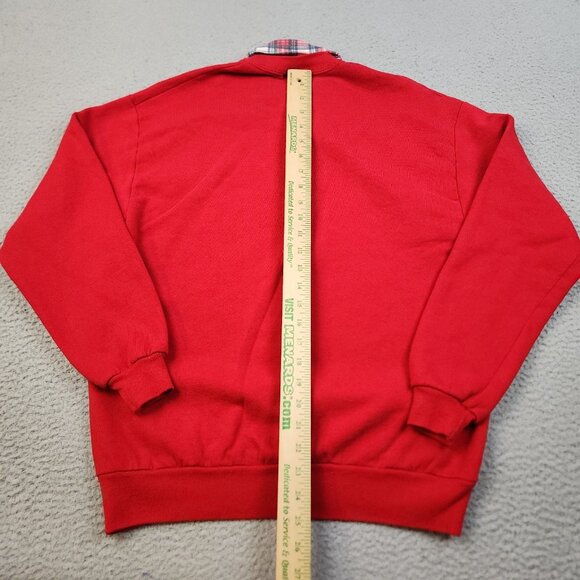 VTG Christmas Scottie Dogs Sweatshirt Large Argyle Turtleneck Sweater Grannycore - Picture 10 of 11